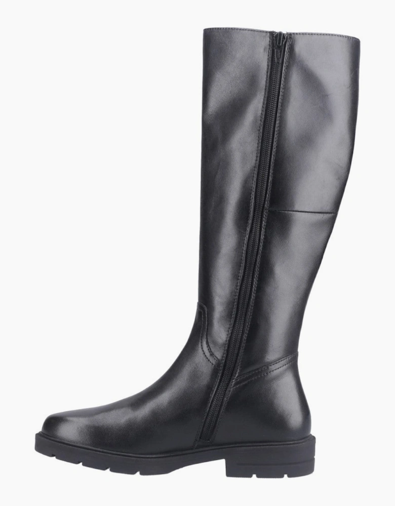 Hush Puppies TALLULAH Womens Leather Long Boots Black
