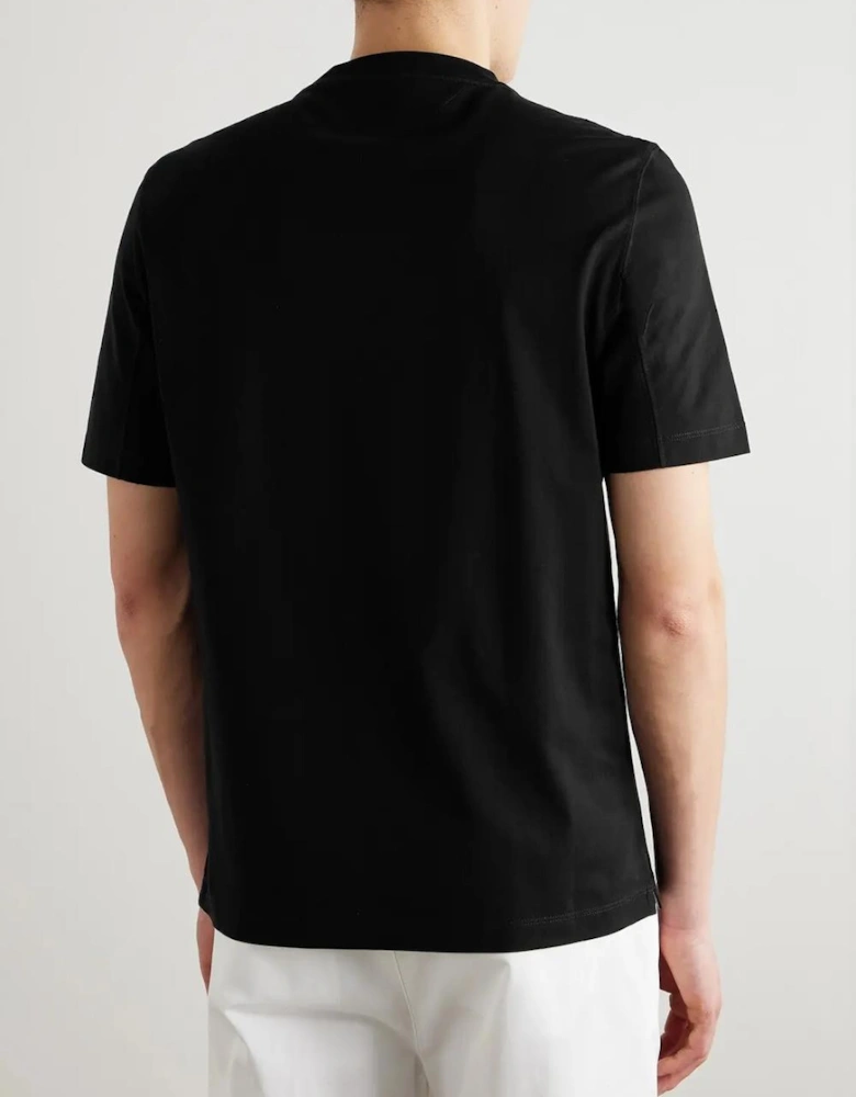Brunello Cucinelli Logo Print T-Shirt in Black