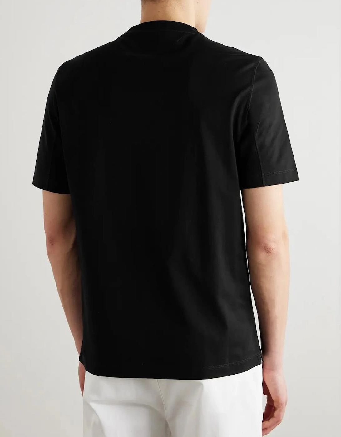 Brunello Cucinelli Logo Print T-Shirt in Black