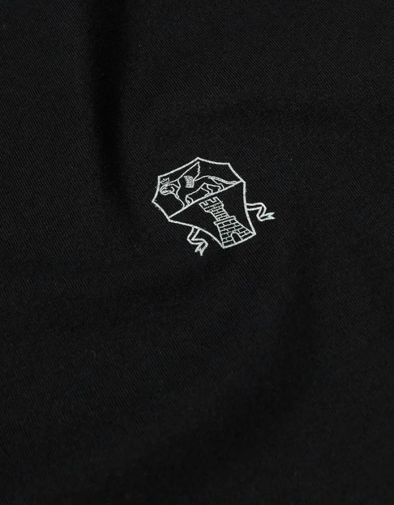 Brunello Cucinelli Logo Print T-Shirt in Black