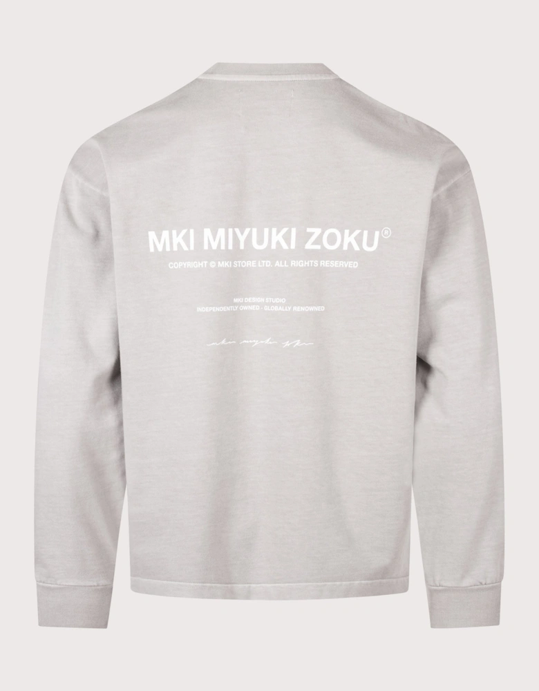 Oversized Box Fit Design Studio Long Sleeve T-Shirt