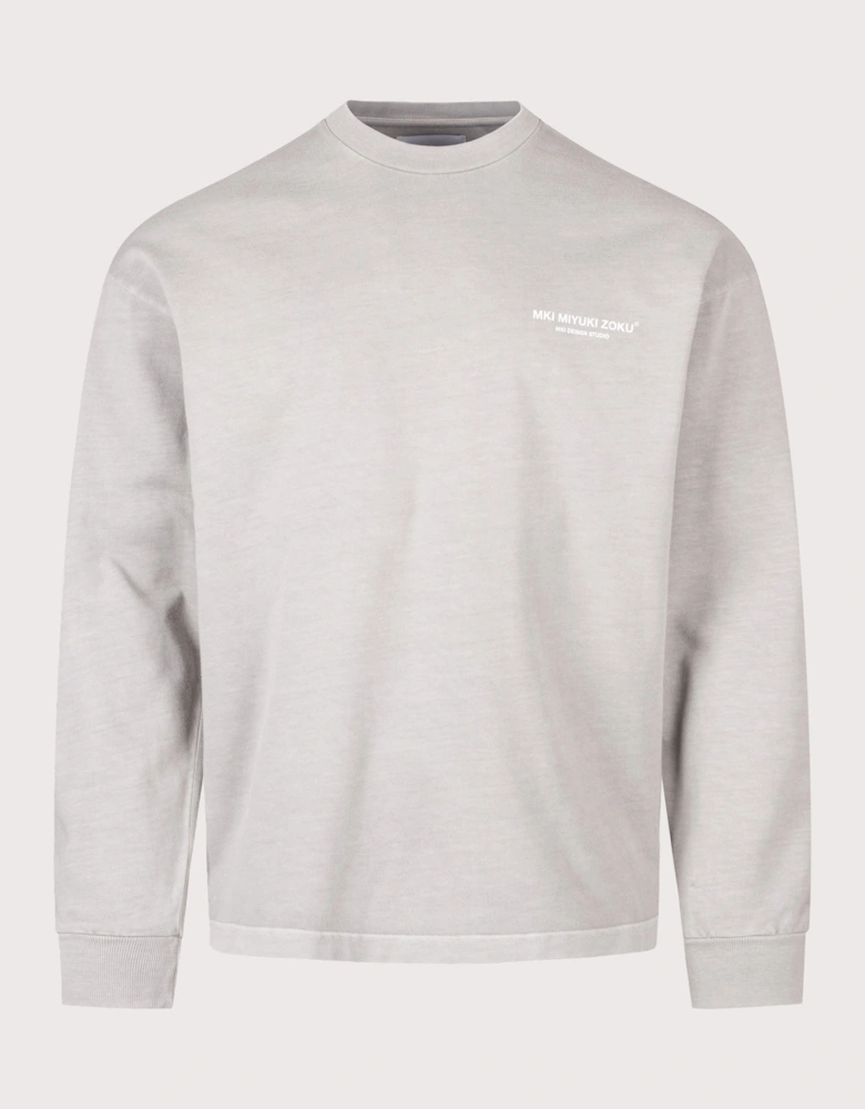 Oversized Box Fit Design Studio Long Sleeve T-Shirt