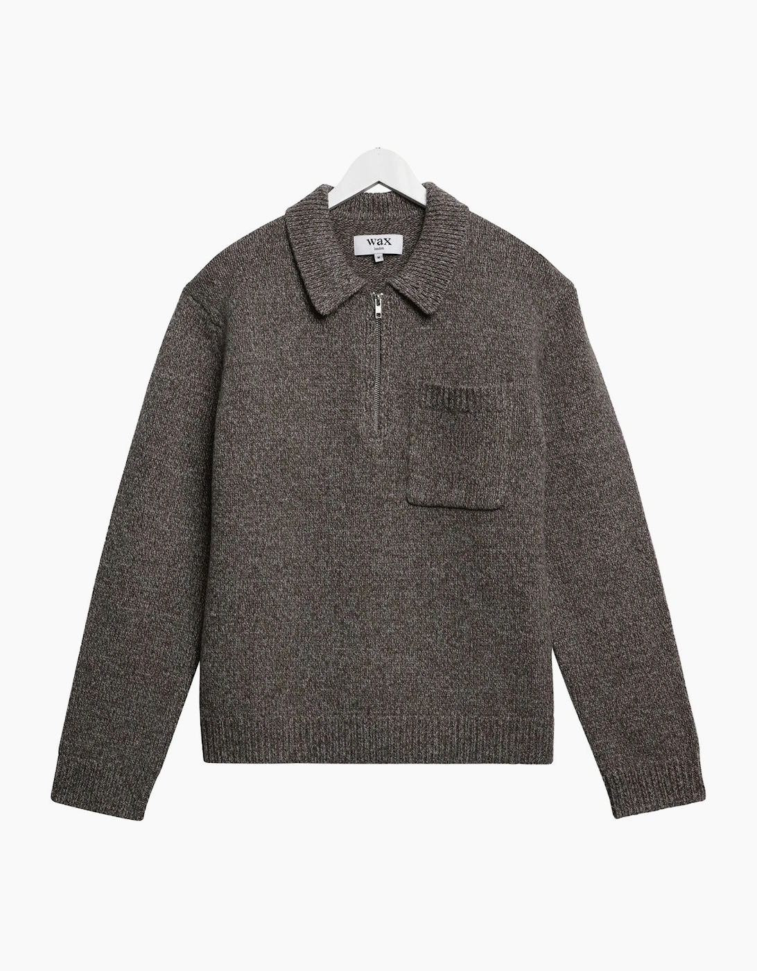 Wax London Alpha Twist Fleck Wool Polo