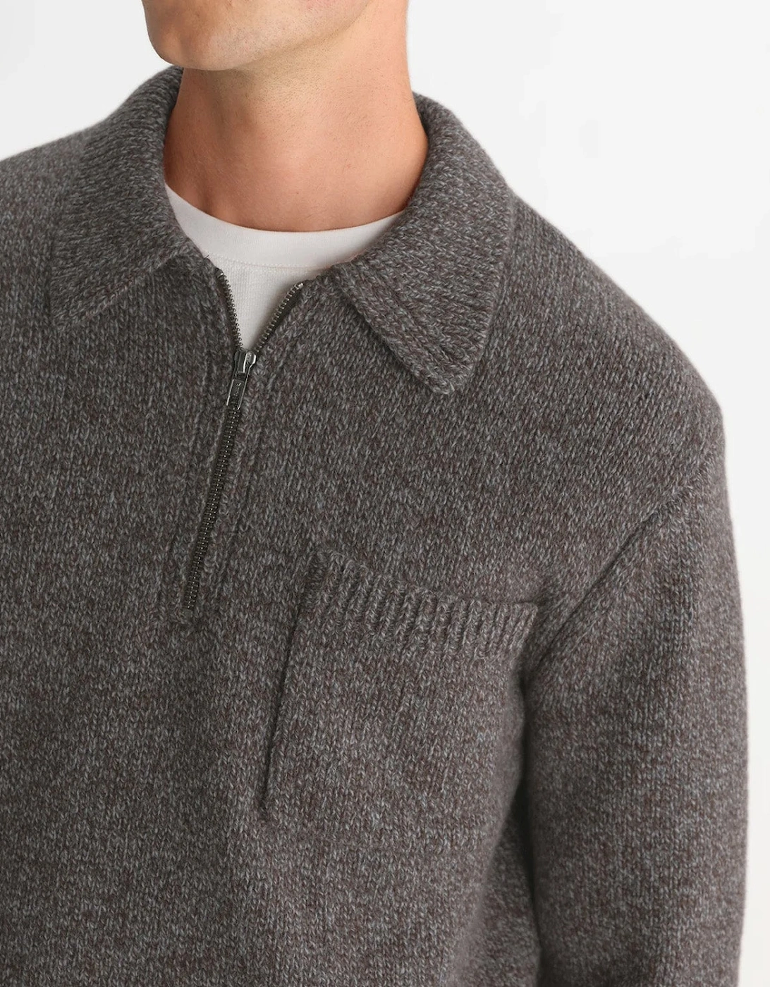 Wax London Alpha Twist Fleck Wool Polo
