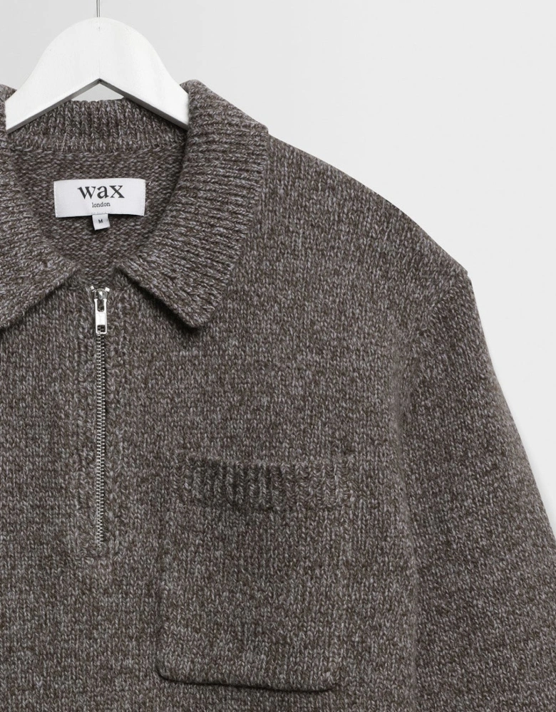 Wax London Alpha Twist Fleck Wool Polo