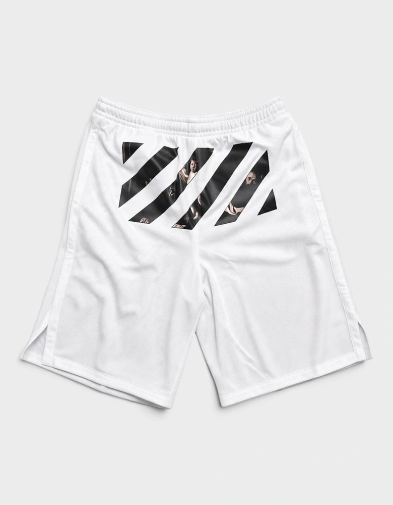 Caravaggio Mesh Shorts White Black