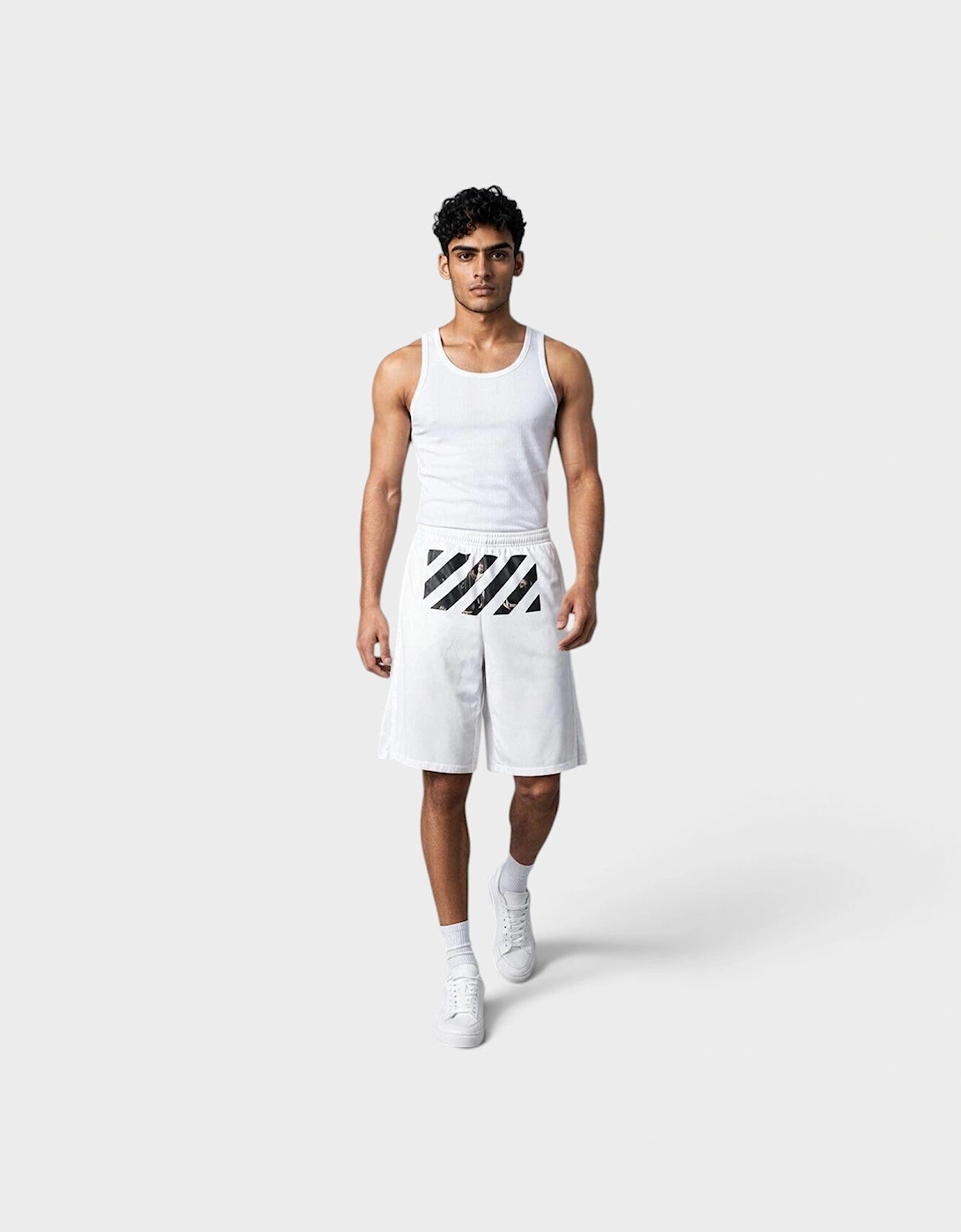 Caravaggio Mesh Shorts White Black