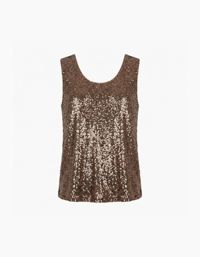 Maxine Sequin Vest-Copper