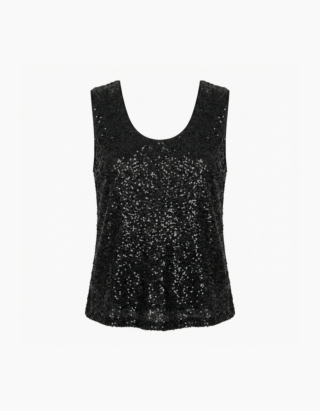 Maxine Sequin Vest-Black