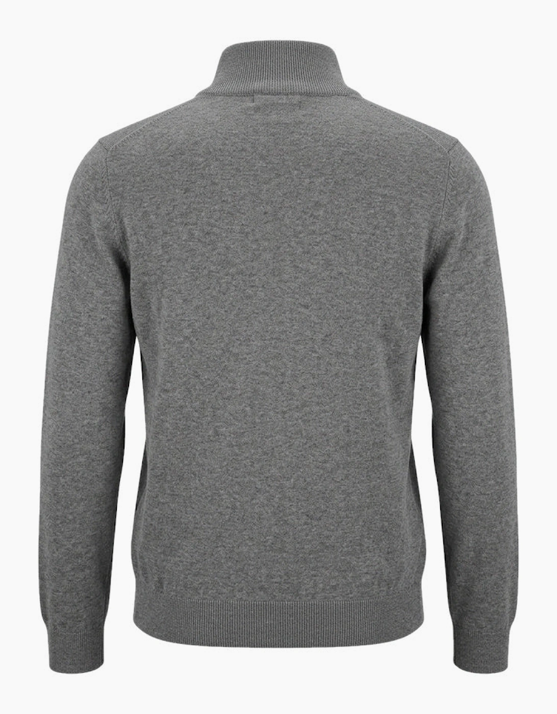 BOSS Kanobix Zip Neck Jumper Grey