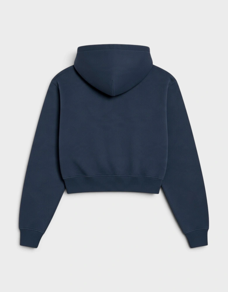 Logo Le Cropped Sweatshirt Court Hoodie Dark Navy