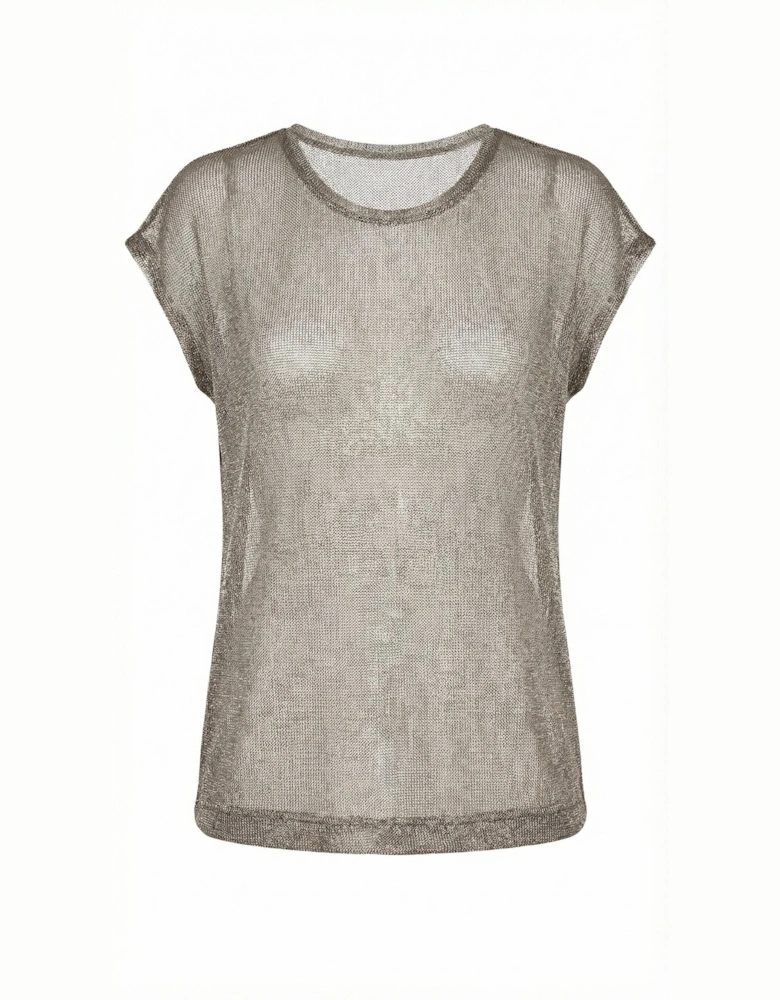 Amor Knit Top-Pewter