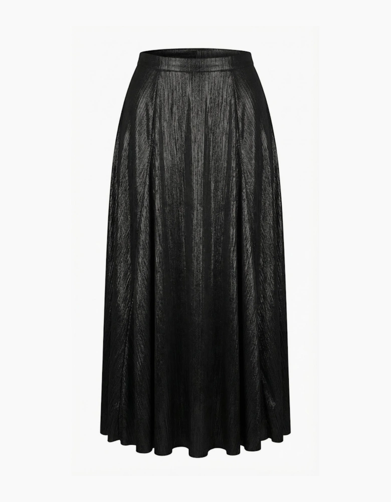 Daphne Metallic Skirt-Black