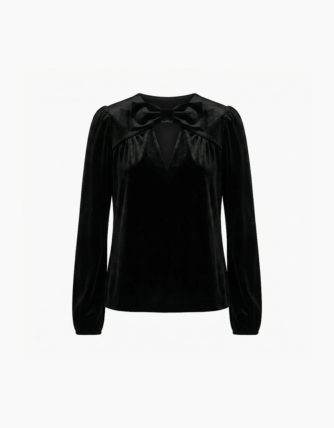 Rosalita Velvet Bow Top-Black