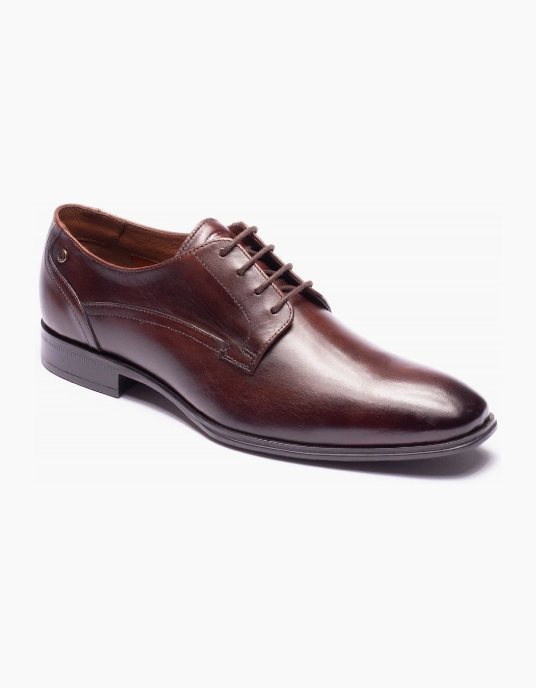 Base London Men's Brown Vance Leather Derby Shoes Uk Size 12 - Image 8