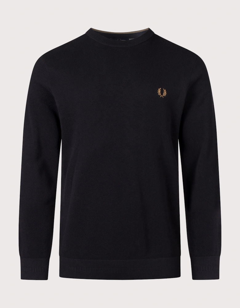 Regular Fit Piqué Stitch Jumper