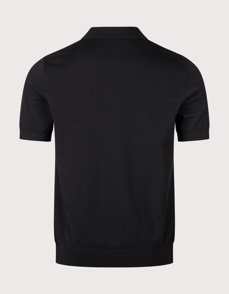 Regular Fit Offset Argyle Knitted Shirt