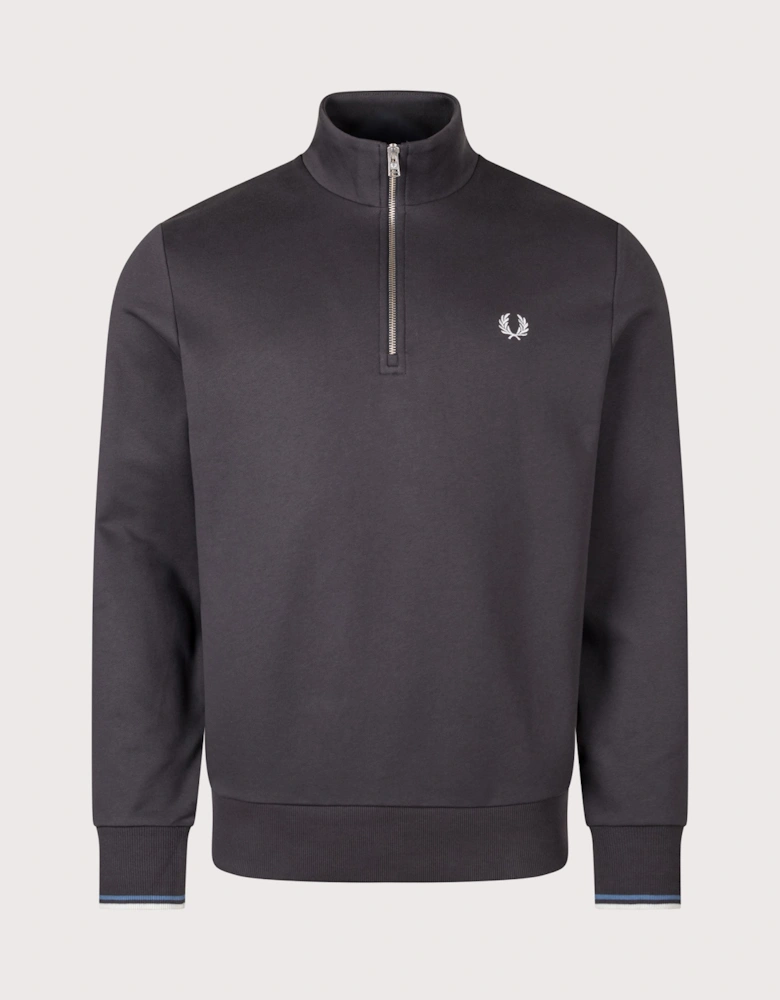 Regular Fit Quarter Zip Sweatshirt