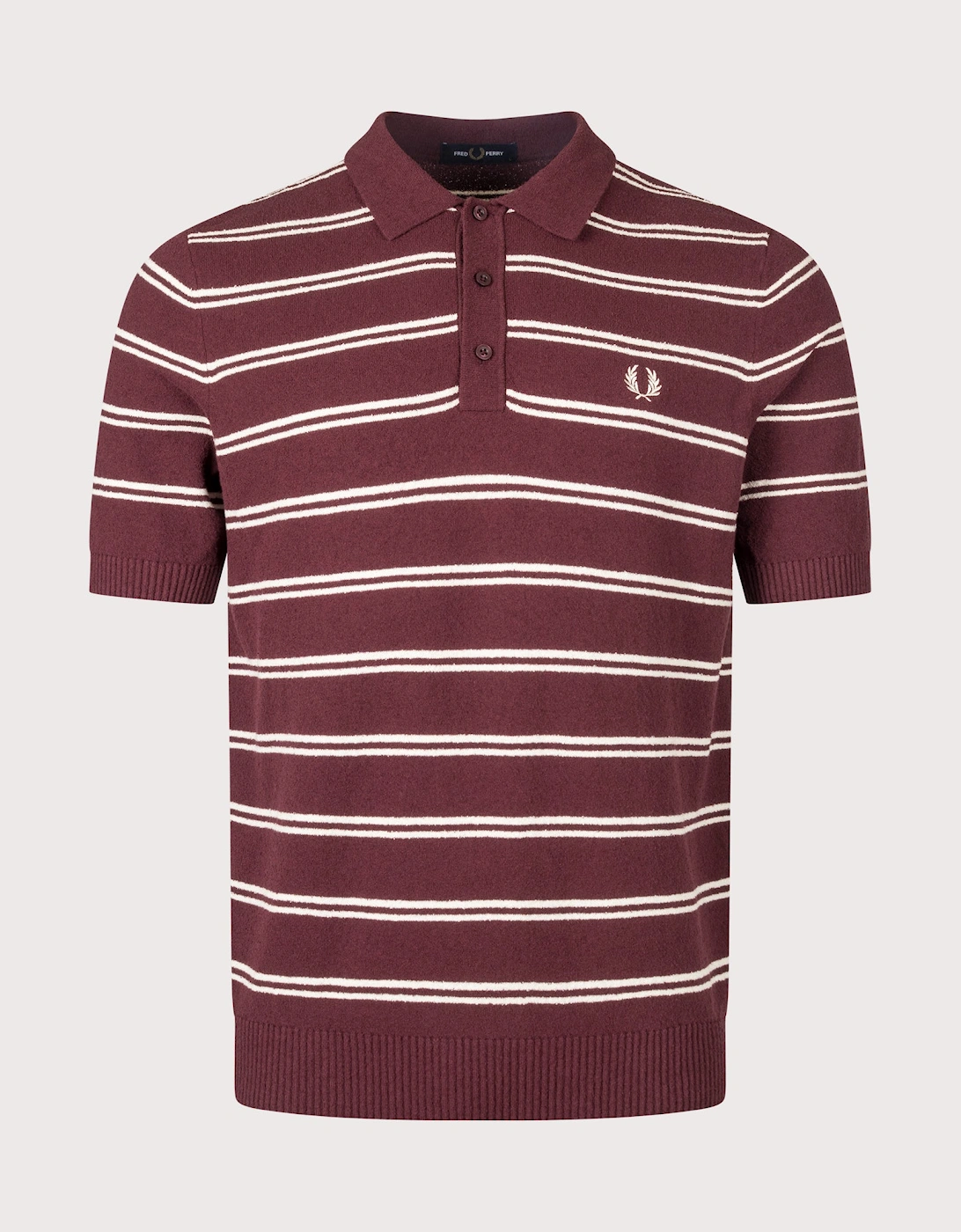 Regular Fit Boucle Stripe Knitted Shirt