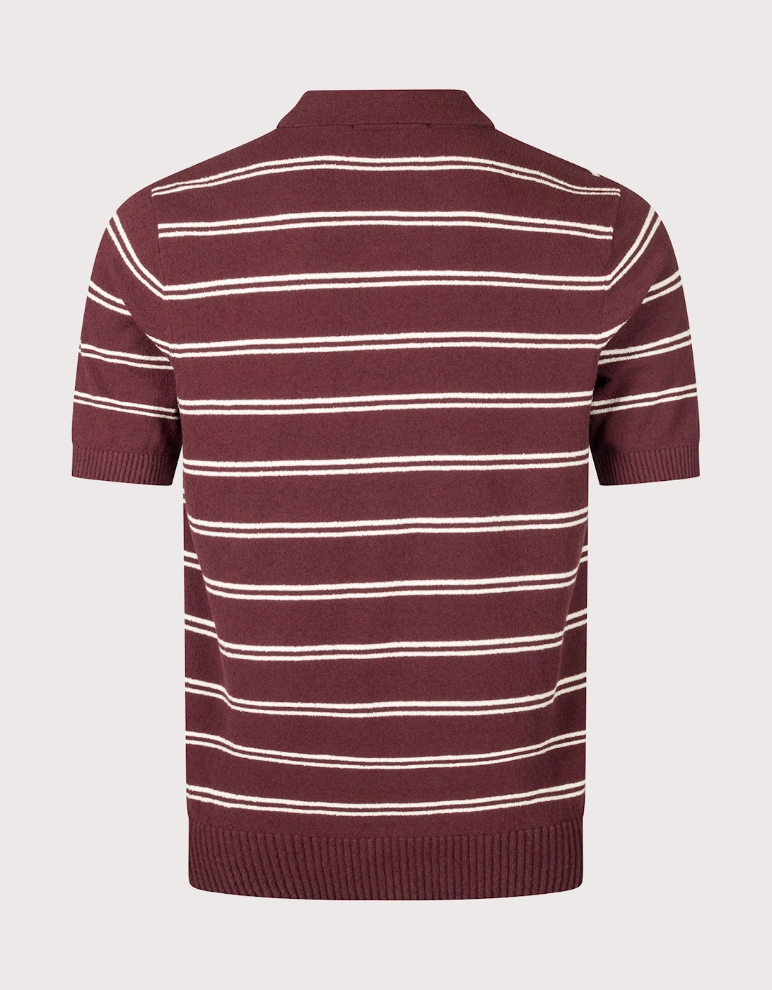 Regular Fit Boucle Stripe Knitted Shirt