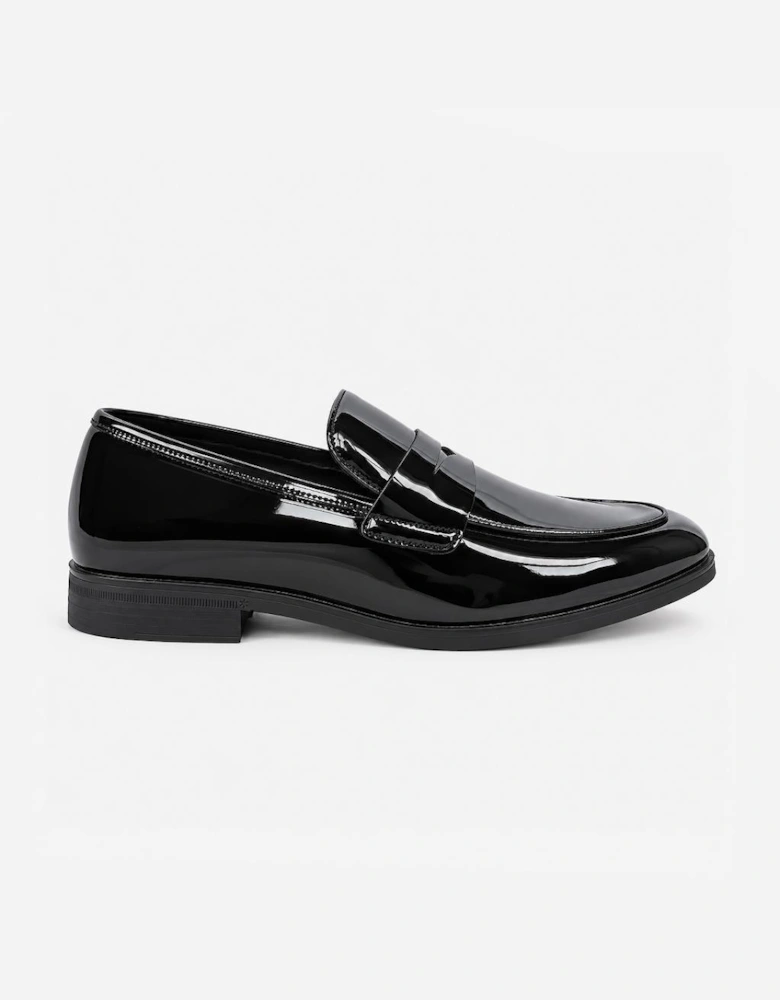 Mister Carlo ALFIE Mens Loafer Shoes Black Patent