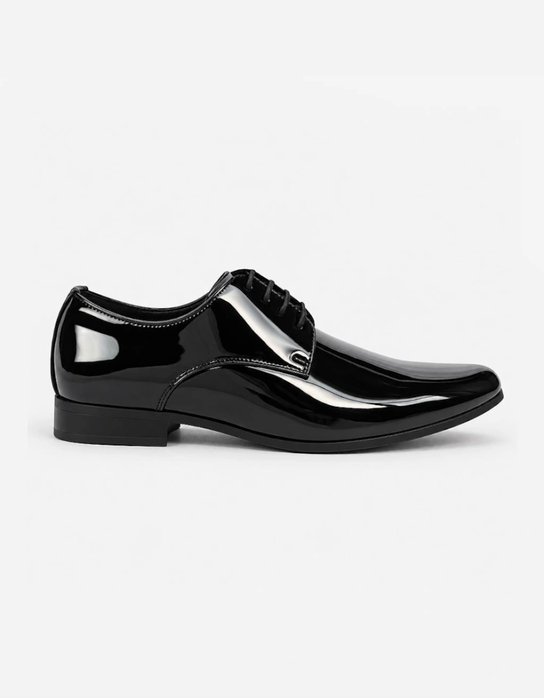 Mister Carlo OWEN Mens Derby Shoes Black Patent