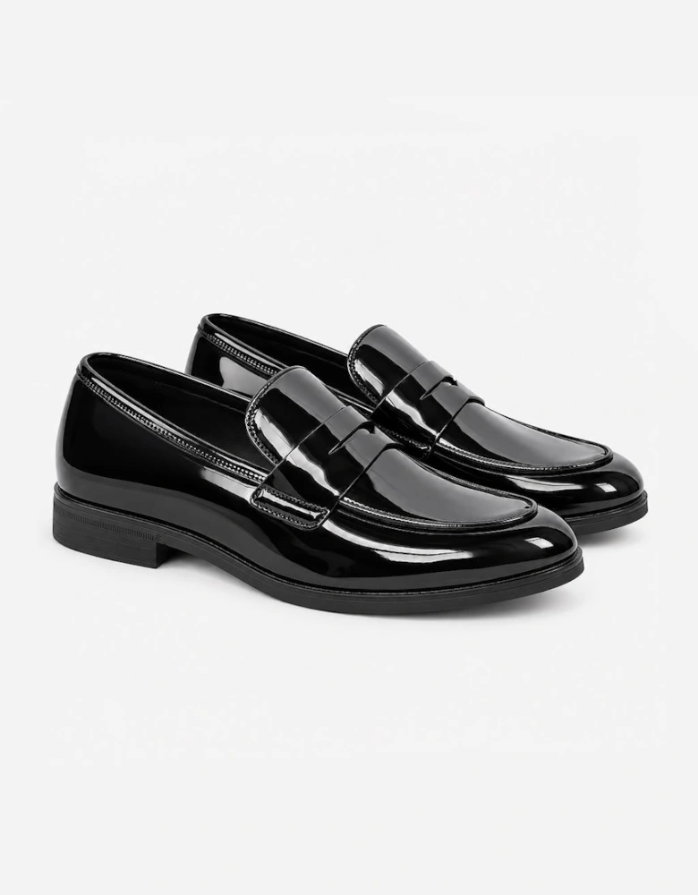 Mister Carlo ALFIE Mens Loafer Shoes Black Patent