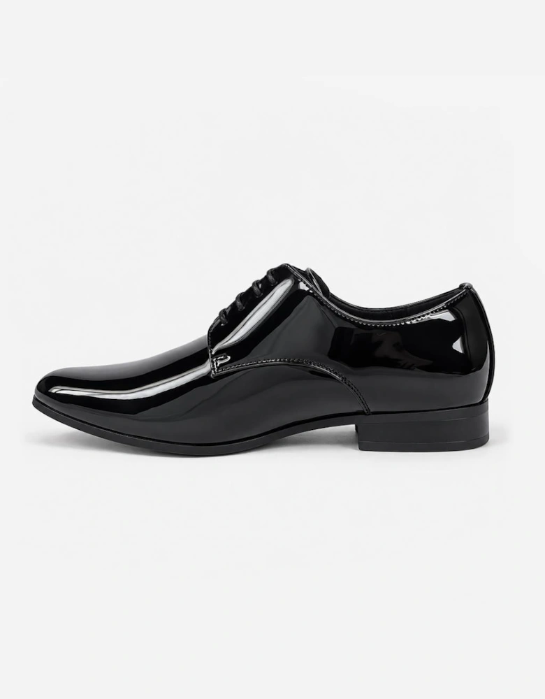 Mister Carlo OWEN Mens Derby Shoes Black Patent