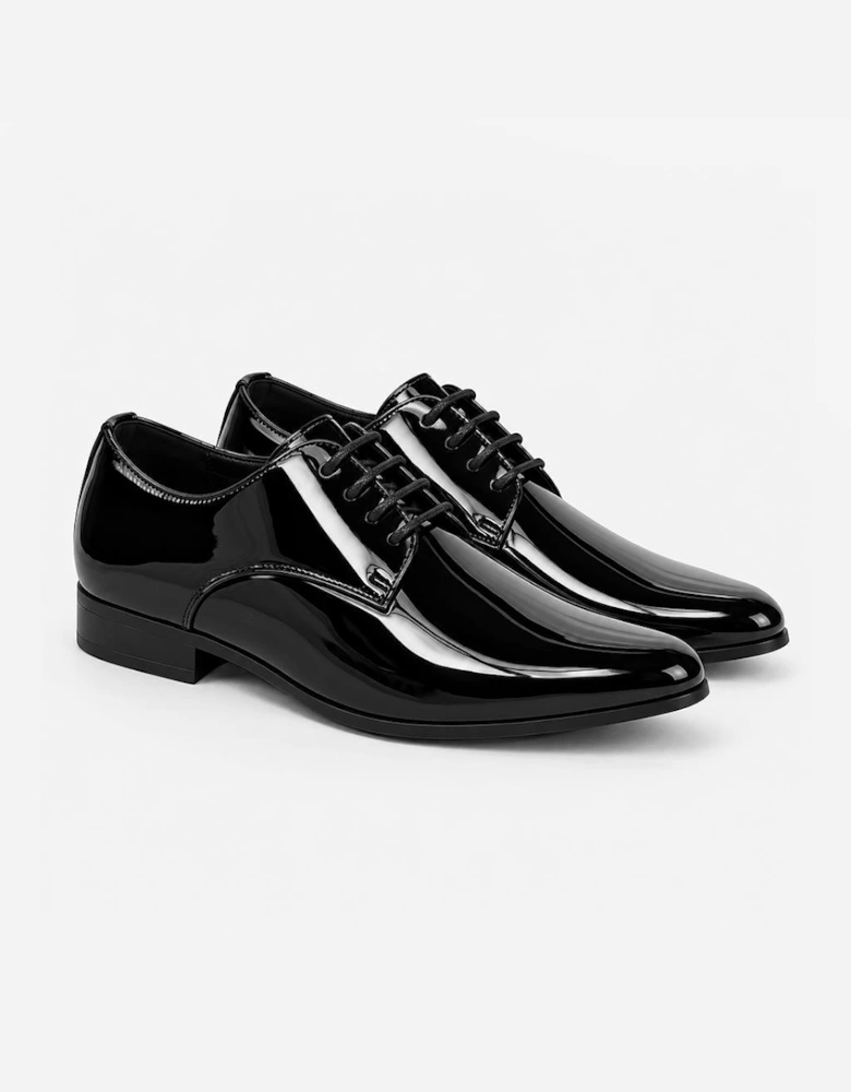 Mister Carlo OWEN Mens Derby Shoes Black Patent