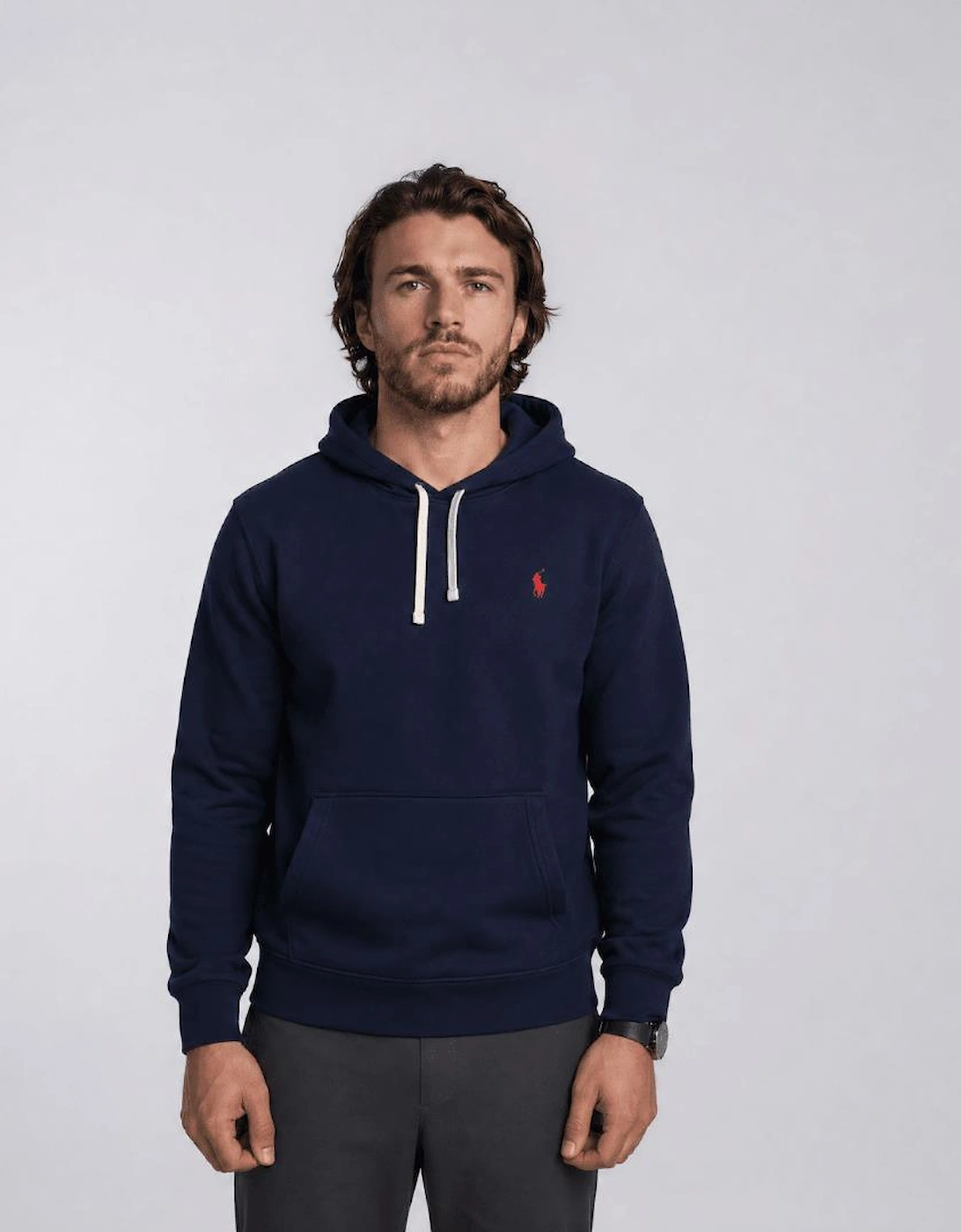 Polo Ralph Lauren Double Knit Hoodie in Navy
