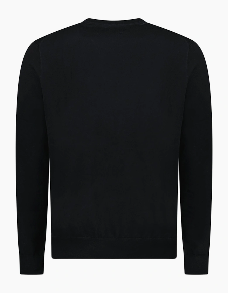 Ralph Lauren Slim Fit Cotton Jumper in Black
