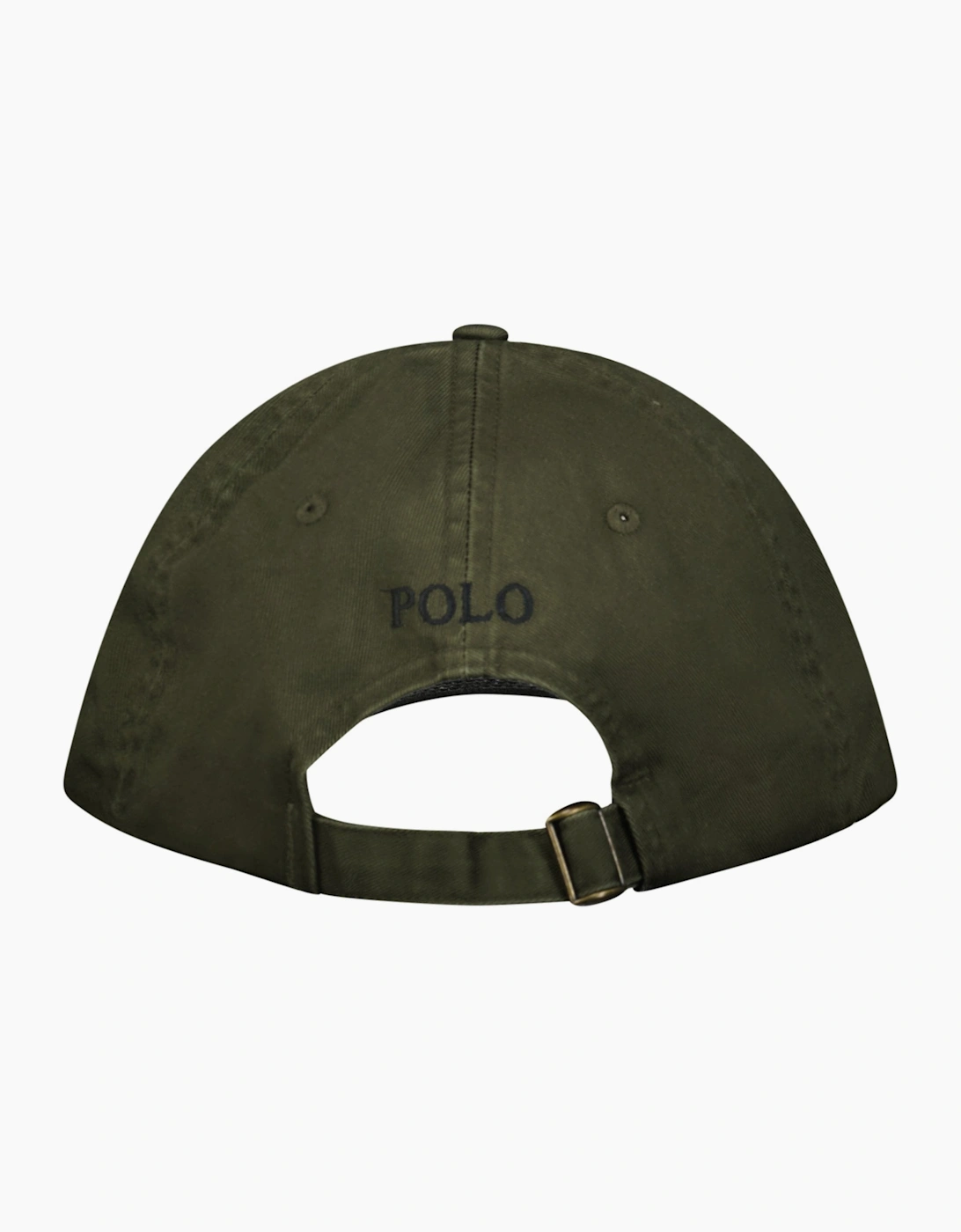 Polo Ralph Lauren Cotton Chino Baseball Cap in Khaki Green with Black Logo