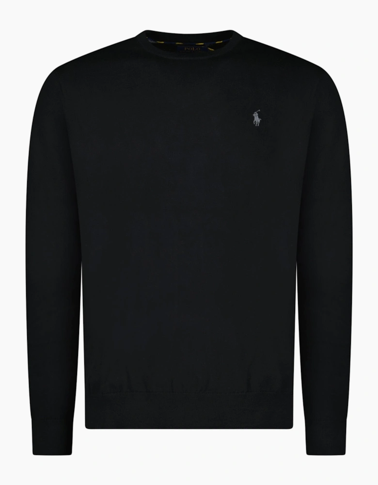 Ralph Lauren Slim Fit Cotton Jumper in Black