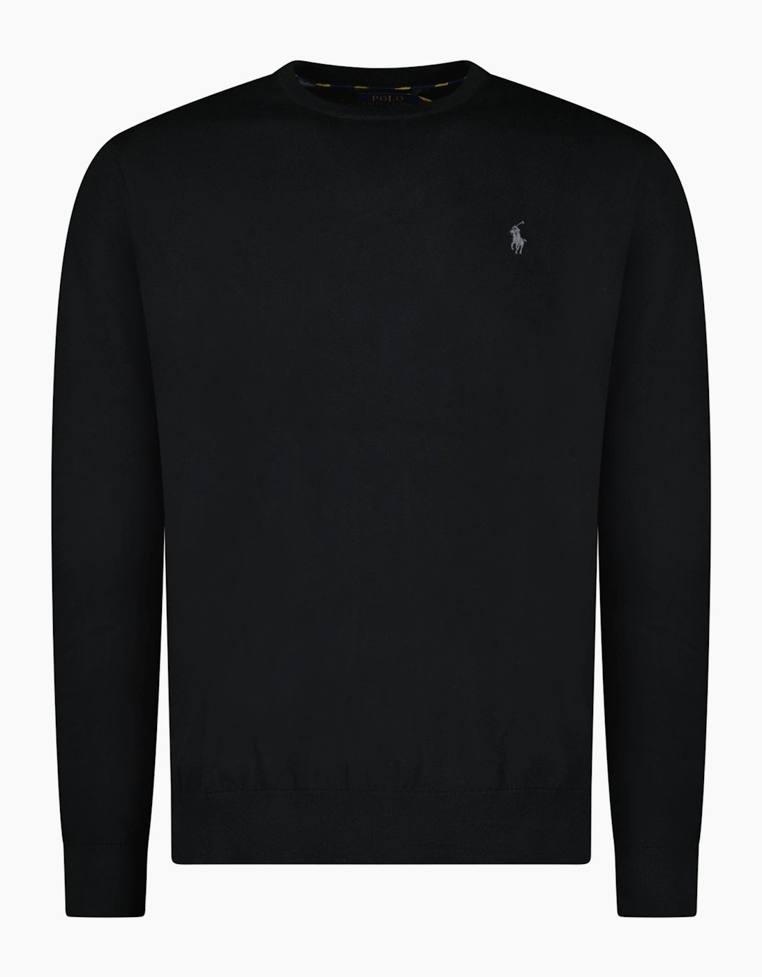 Ralph Lauren Slim Fit Cotton Jumper in Black