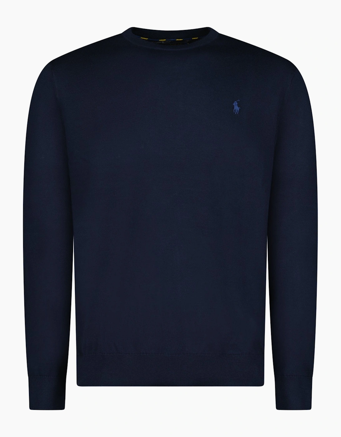 Ralph Lauren Slim Fit Cotton Jumper in Navy