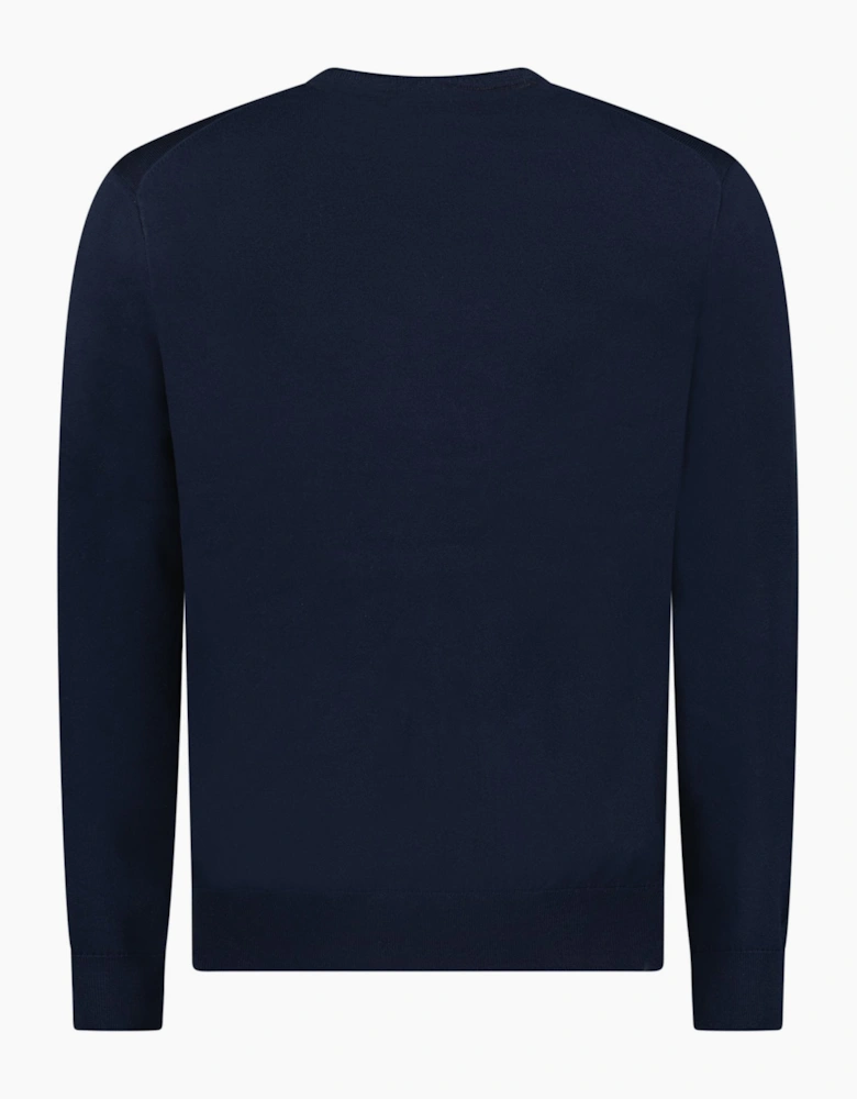 Ralph Lauren Slim Fit Cotton Jumper in Navy