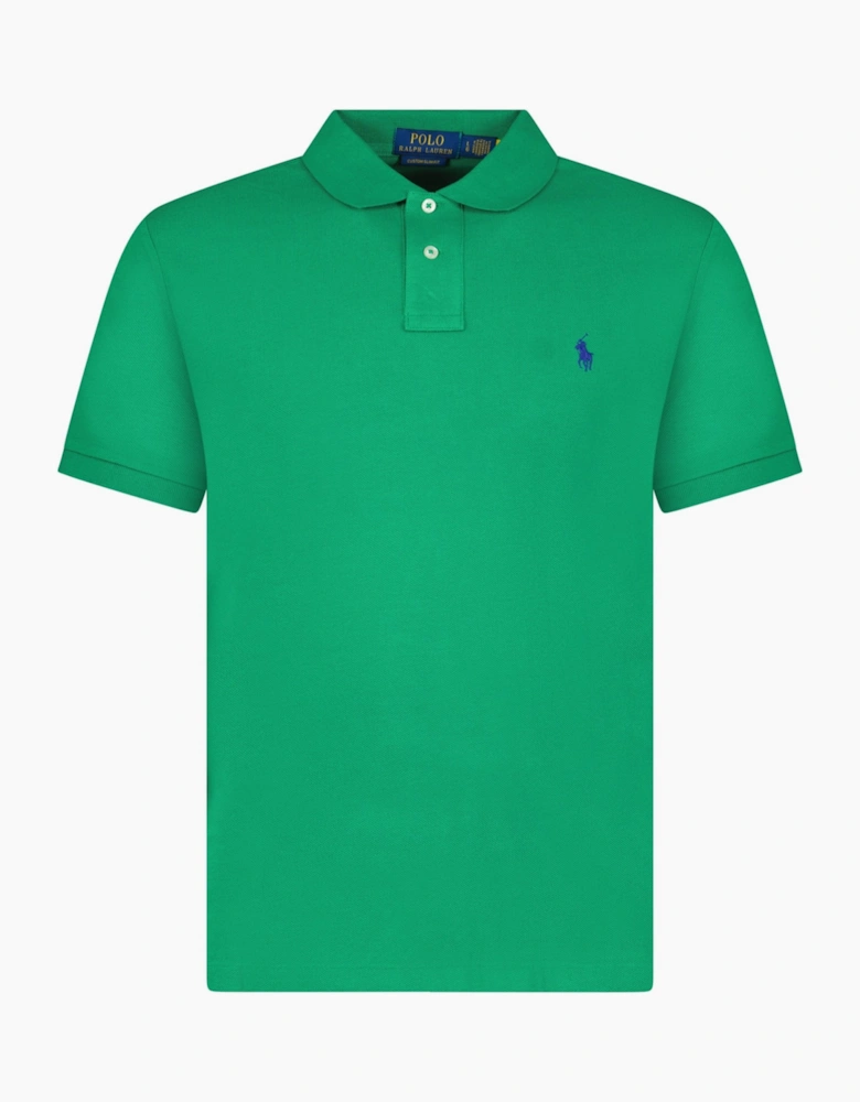 Polo Ralph Lauren Mesh Custom Slim Fit Polo Shirt in Green