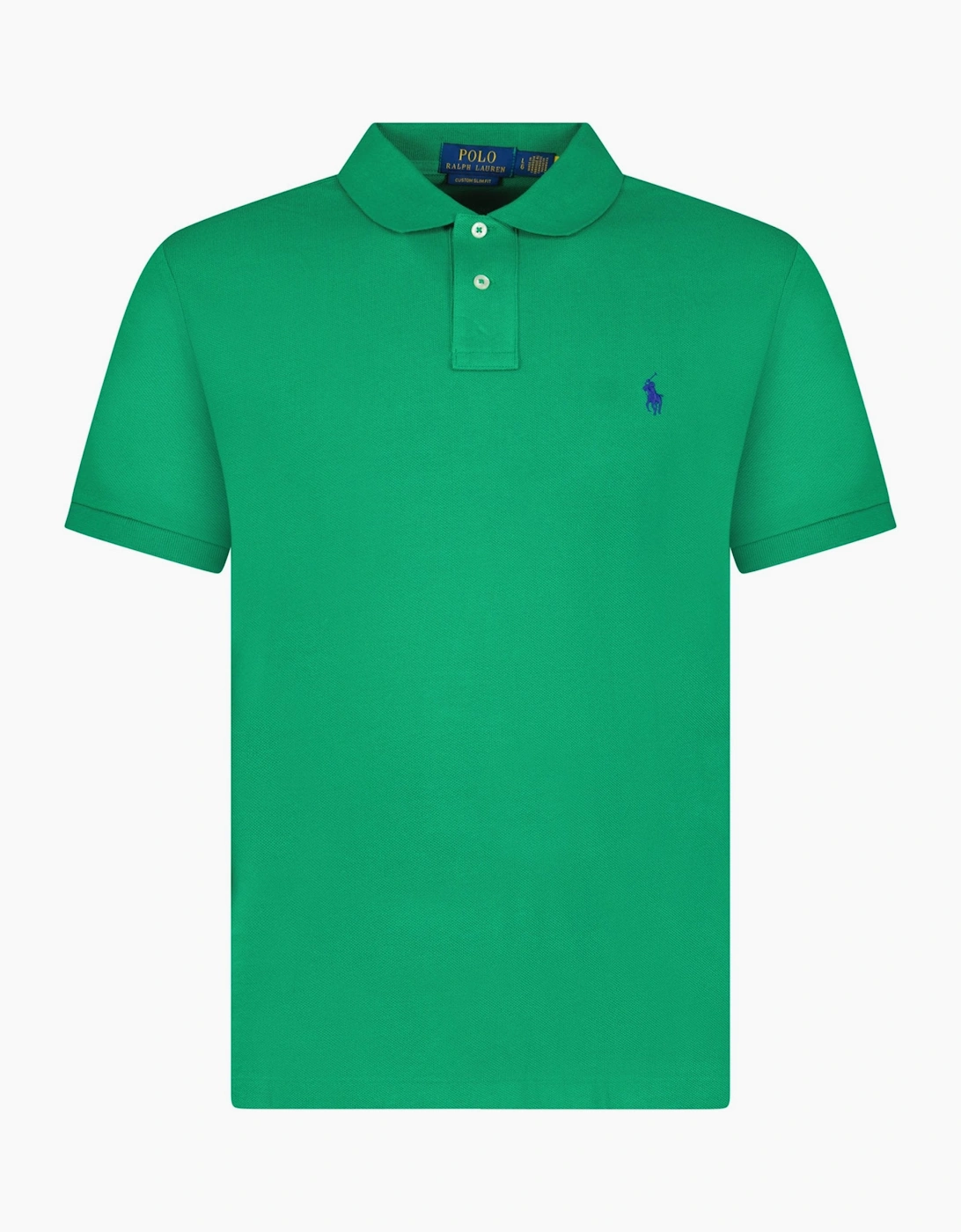 Polo Ralph Lauren Mesh Custom Slim Fit Polo Shirt in Green