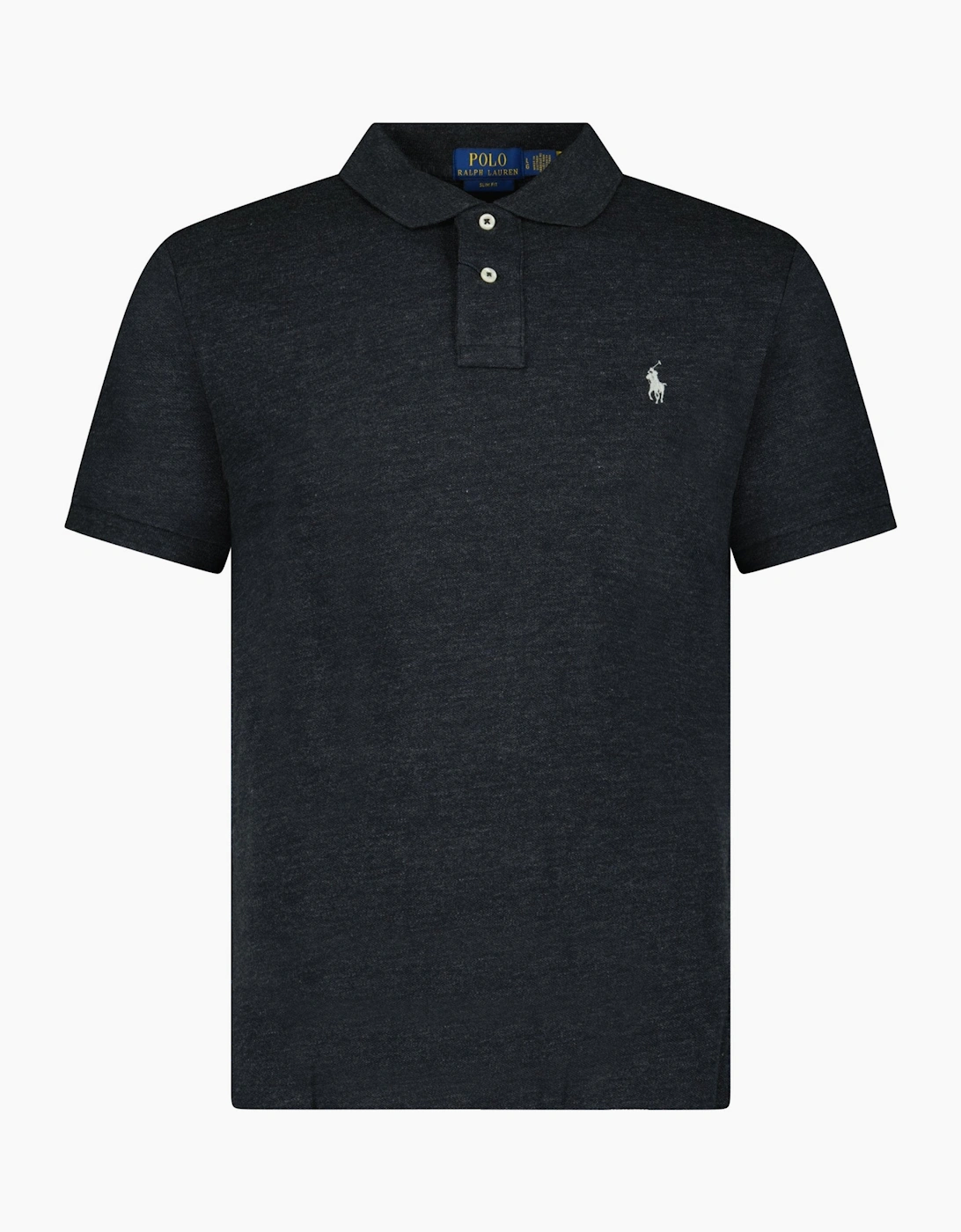 Polo Ralph Lauren Mesh Slim Fit Polo Shirt in Dark Grey