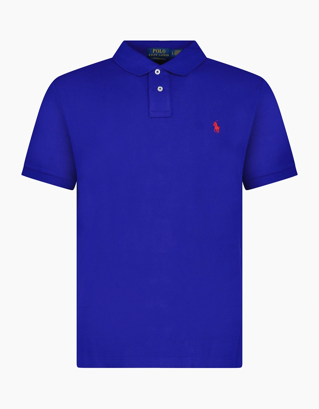 Polo Ralph Lauren Mesh Custom Slim Fit Polo Shirt in Dark Blue