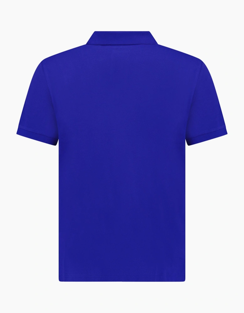 Polo Ralph Lauren Mesh Custom Slim Fit Polo Shirt in Dark Blue