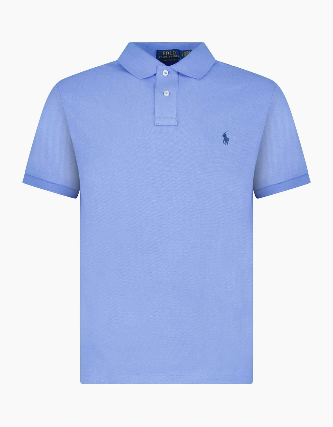Polo Ralph Lauren Mesh Custom Slim Fit Polo Shirt in Blue