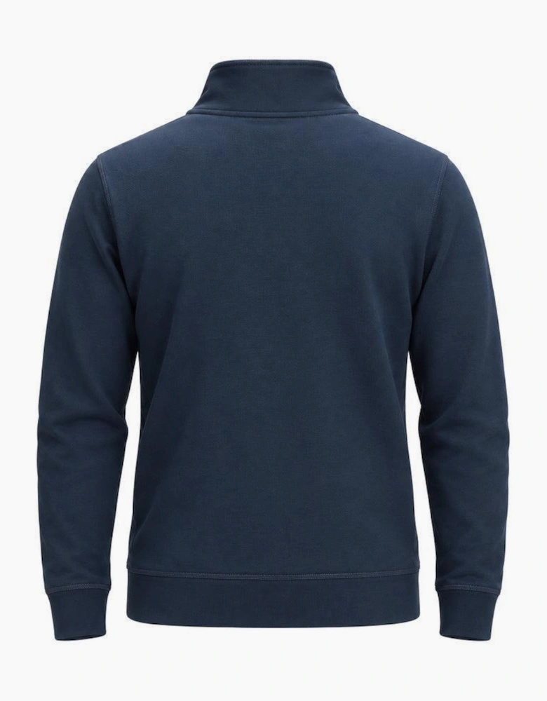 BOSS Zetrust Quarter Zip Sweatshirt Open Blue