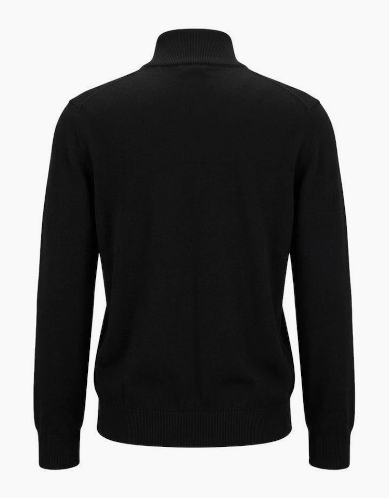BOSS Kanobix Zip Neck Jumper Black