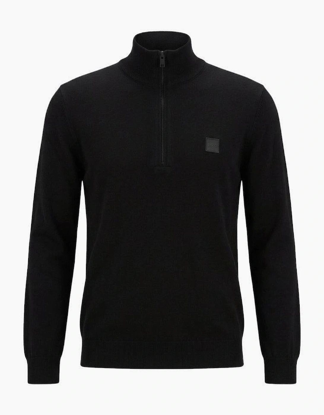 BOSS Kanobix Zip Neck Jumper Black