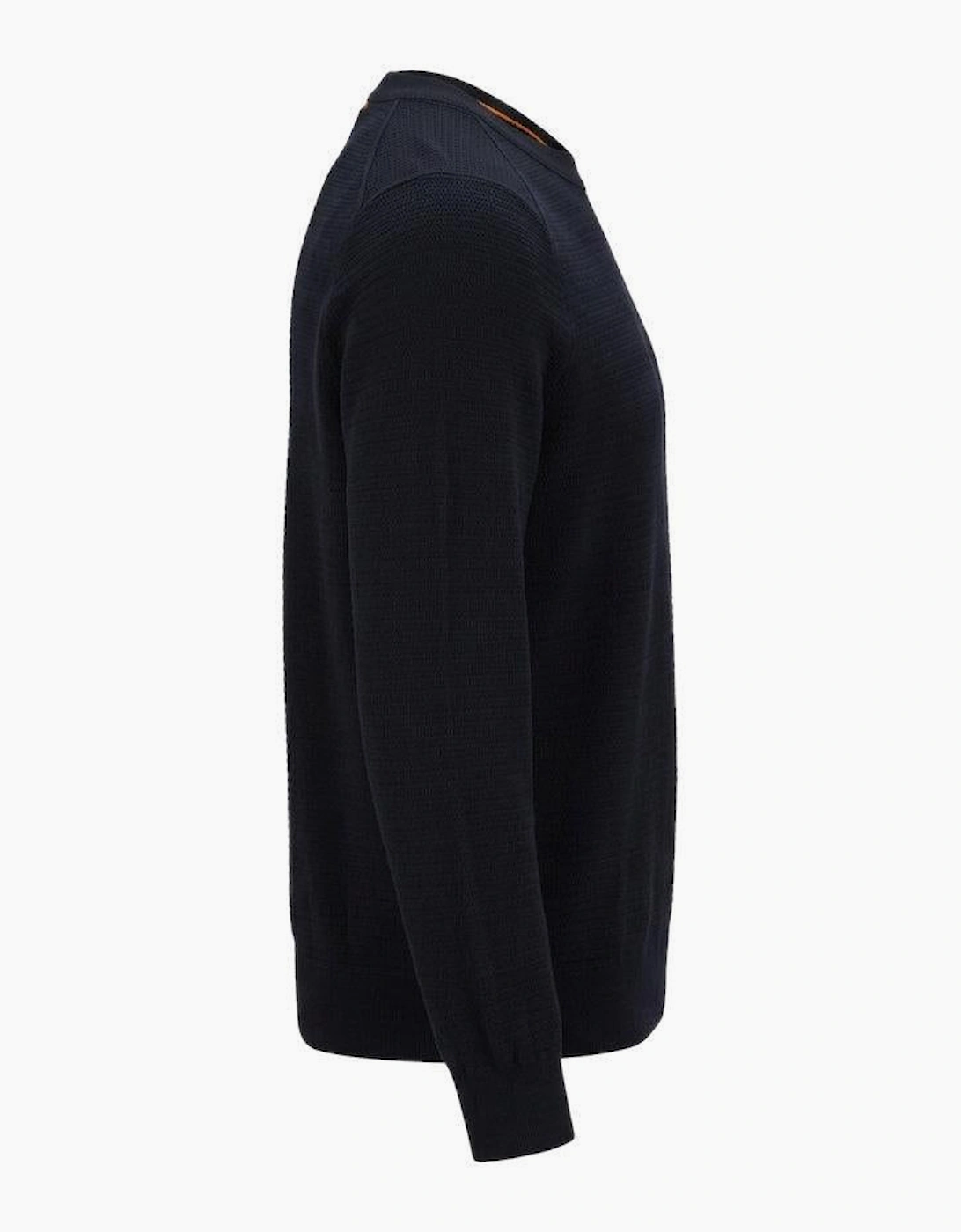 BOSS Anion Piqué Knit Jumper Dark Blue