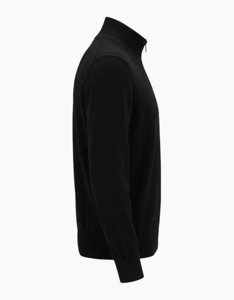 BOSS Kanobix Zip Neck Jumper Black
