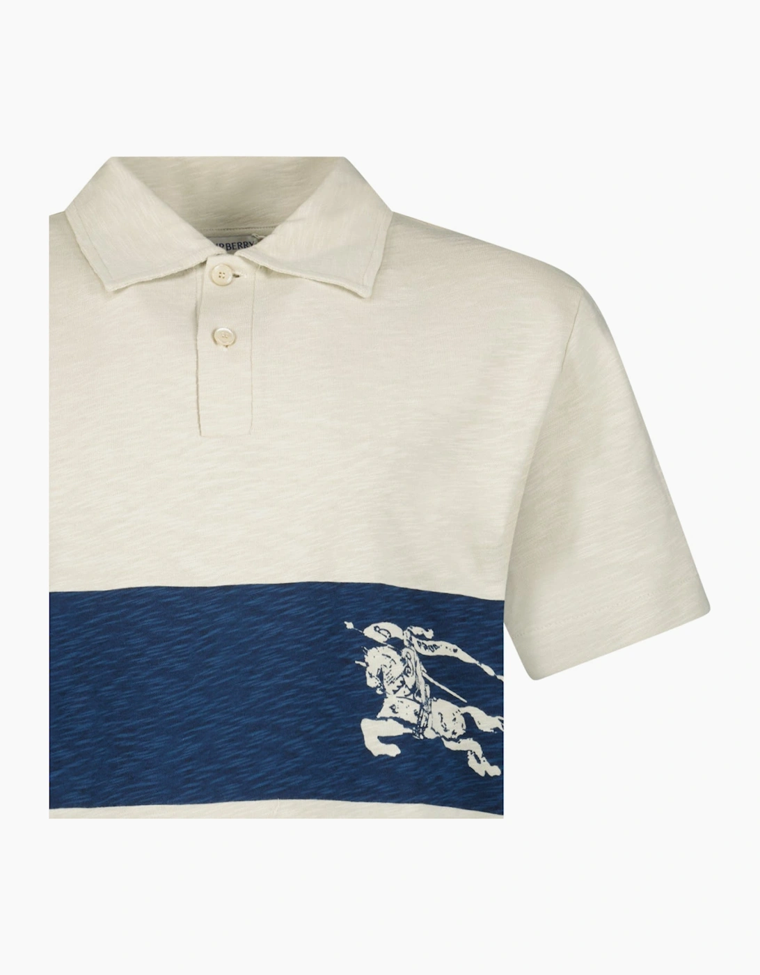 Burberry EKD Striped Polo In Plaster