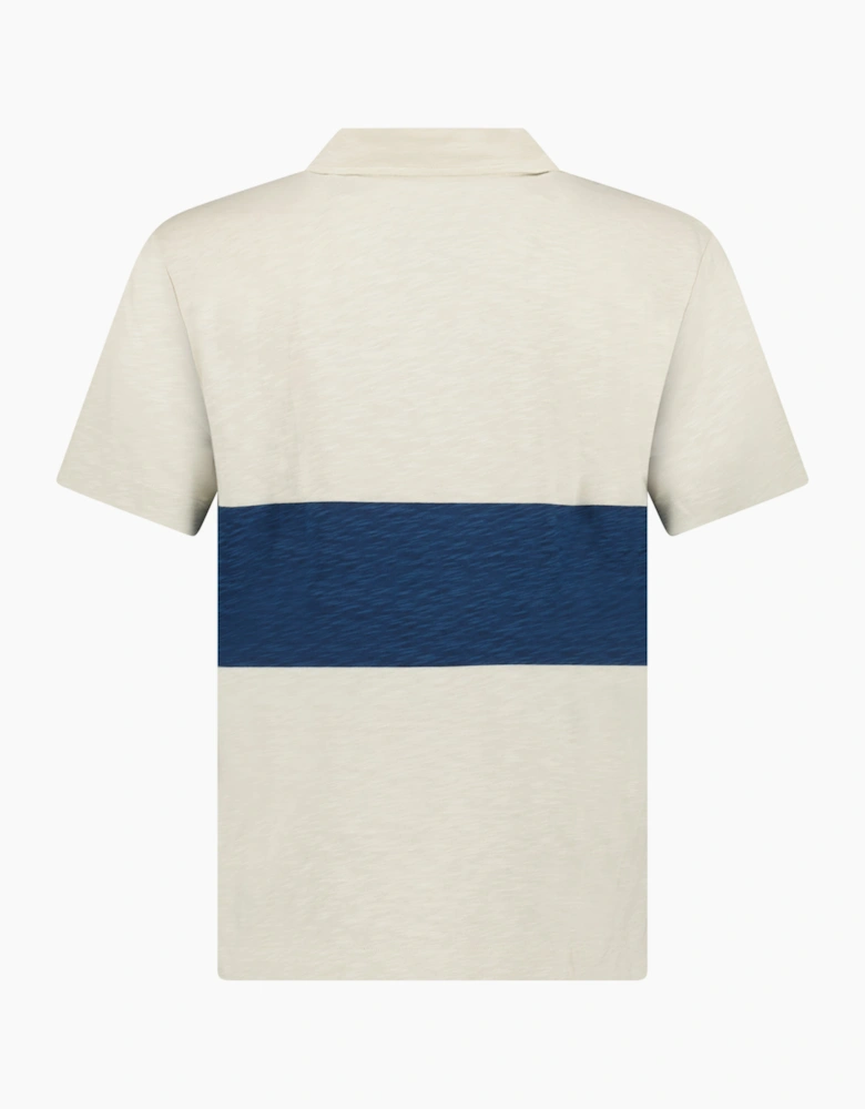 Burberry EKD Striped Polo In Plaster