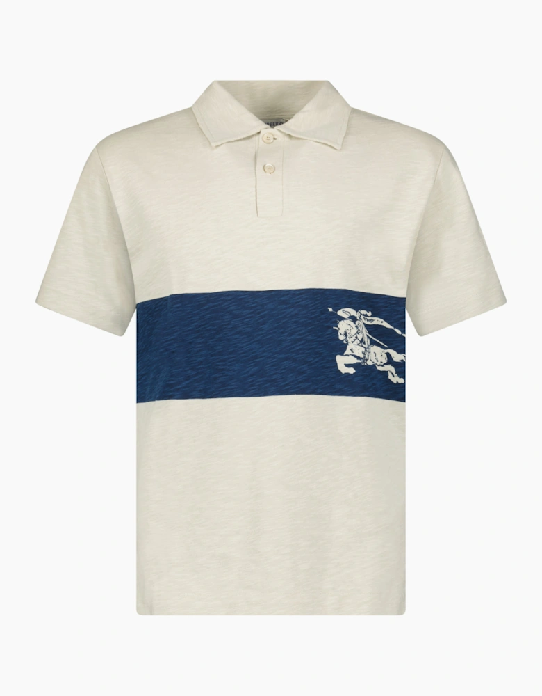 Burberry EKD Striped Polo In Plaster